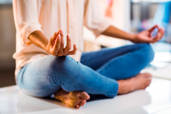 woman doing meditation/yoga